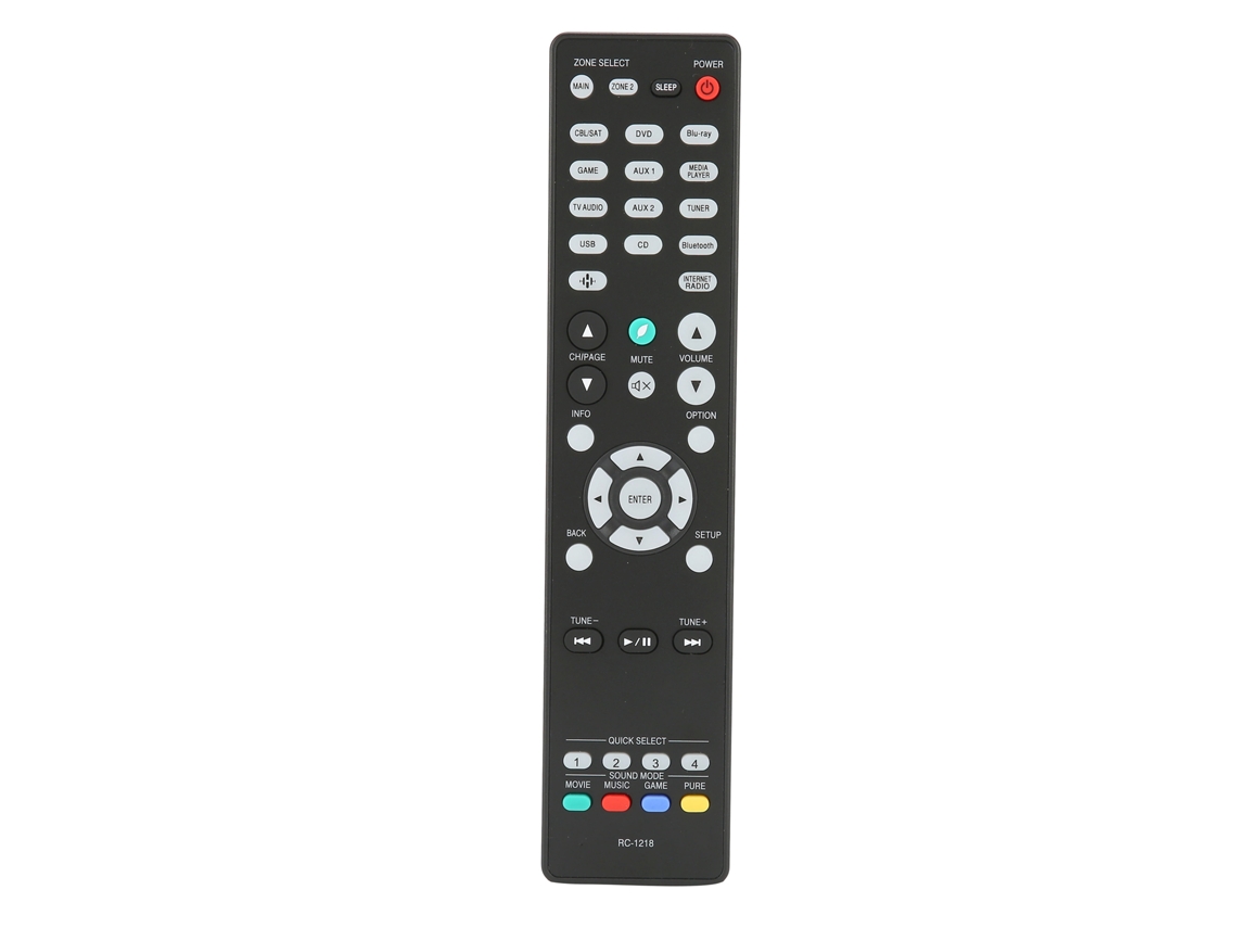 Mando a distancia de repuesto RC1218 para receptores de audio y vídeo Denon AVR-S730H, AVR-S930H y AVR-X1400H.