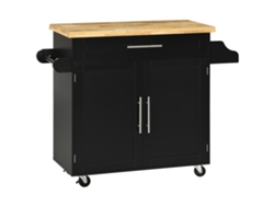 Carrito De Cocina Con Encimera, Especiero Y Toallero Para Salón Y Comedor (109 X 40 X 89 Cm)
