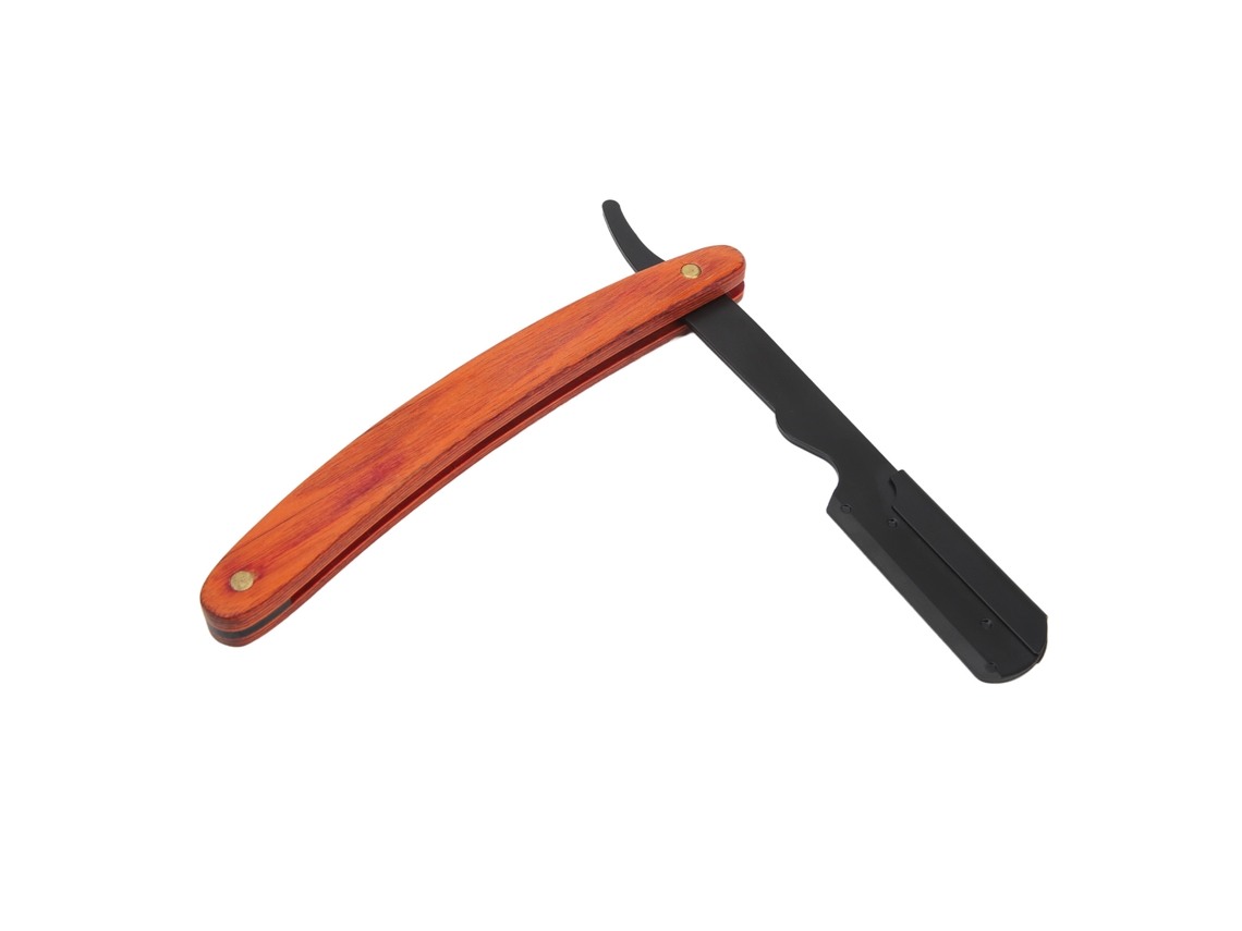 Suporte De Lâmina De Barba Em Aço Inoxidável Com Cabo De Madeira Para Barbear Manual, Porta-lâmina Para Barbeiro E Homens