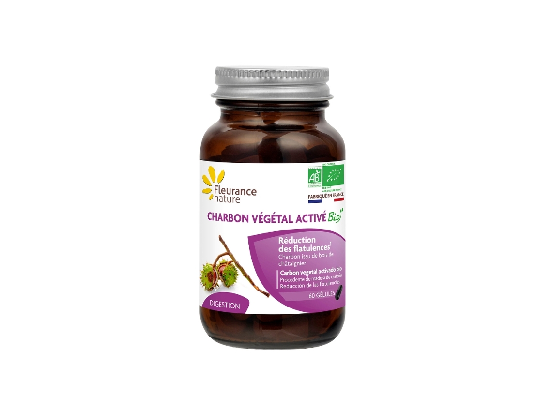Carvão Vegetal Ativado Eco Fleurance Nature 60 Cápsulas