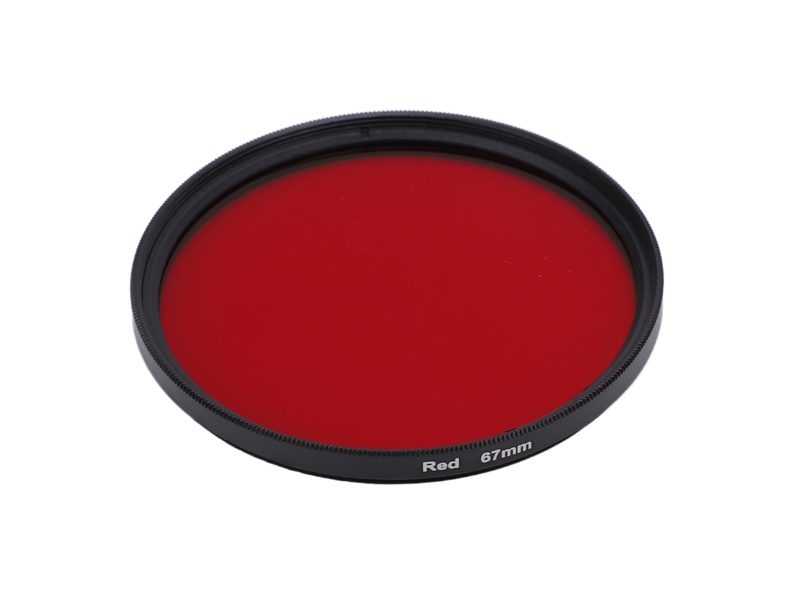 Filtro De Lente Rojo Completo Para Cámara, Filtro Óptico De Vidrio Rojo Con Rosca, Filtro De Color Rojo Completo