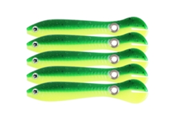 5 Piezas 10cm 6g Señuelos De Pesca Suaves Bait Biónico Loche Paddle Tail Swimbaits Para Bass Trout