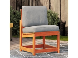 Silla De Jardín Madera Maciza De Pino Marrón Cera 50,5x55x77 Cm