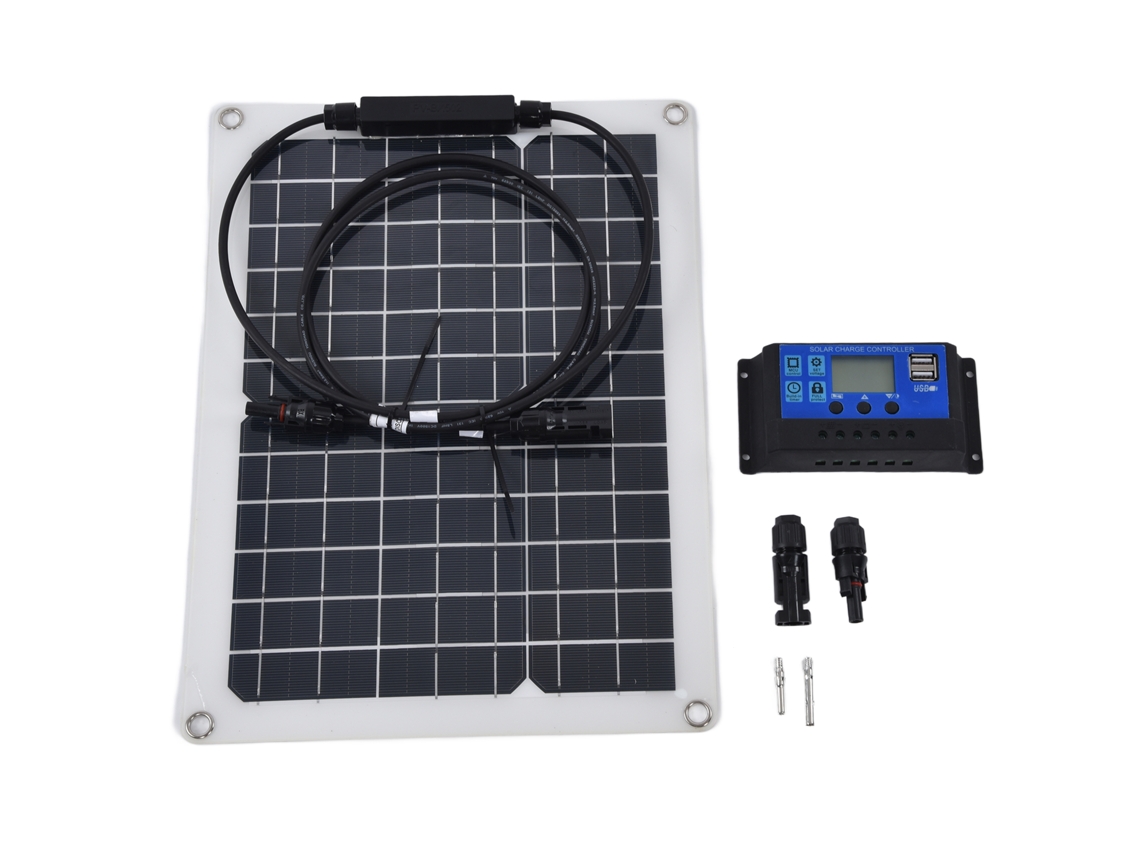 Kit Cargador De Batería Con Panel Solar De 15 W Y 40 A, Conversión De Alta Eficiencia Para Automóviles.