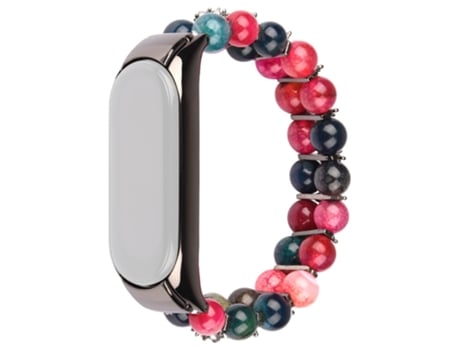 Correa metal + ágata cuentas de ágata para Xiaomi Mi Band 3/4 - rosa