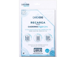 Recarga para Cuadernos INGENIOX Blanco (A5 - Cuadriculado - 50 Hojas)