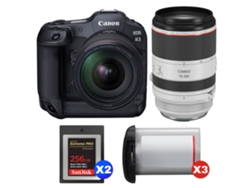 Canon Eos R3 + Rf 24-70mm F/2.8 L Is Usm + Rf 70-200mm F/2.8 L Is Usm + 2 Sandisk 256gb Extreme Pro Cfexpress Type B + 3 Canon L + Ebook Pricedirect