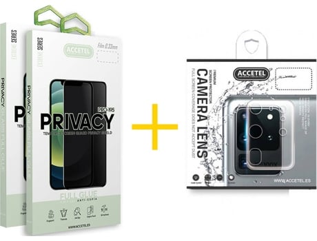 Kit 2 Protectores de Cristal Templado Samsung Galaxy S20 FE 5G ACCETEL Anti Spy (Transparente)