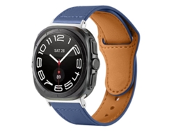 Correa de cuero para Samsung Galaxy Watch Ultra con hebilla invertida y remache FWINL (47 mm)