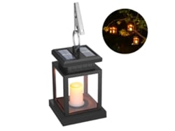 Farol Solar Led Para Exteriores, Lámpara Colgante Jardín Con Vela Decorativa, Lámparas Solares Imper