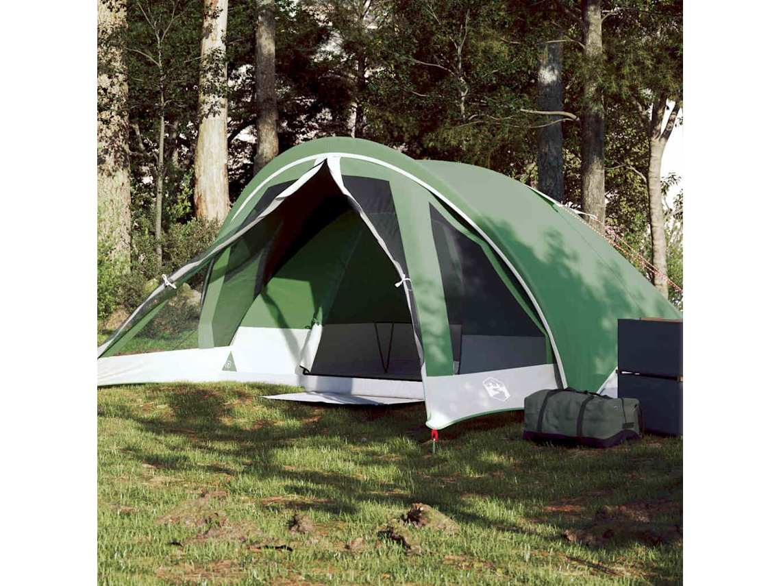 Tienda de campaña tipo cabaña impermeable verde para 4 personas.