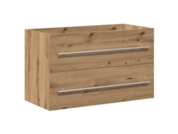 Maison Exclusive - Mueble Para Lavabo De Baño, Estilo Artesanal, Roble, 80x38,5x48 Cm, Madera De Ingeniería