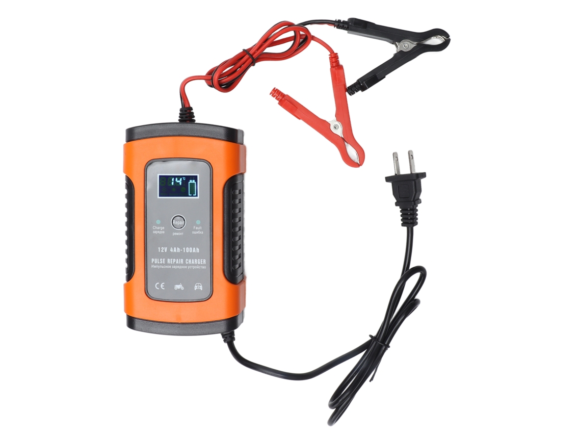 Cargador De Baterías Inteligente De 12 V Y 5 A Con Pantalla Lcd Y Función De Reparación Por Pulsos.
