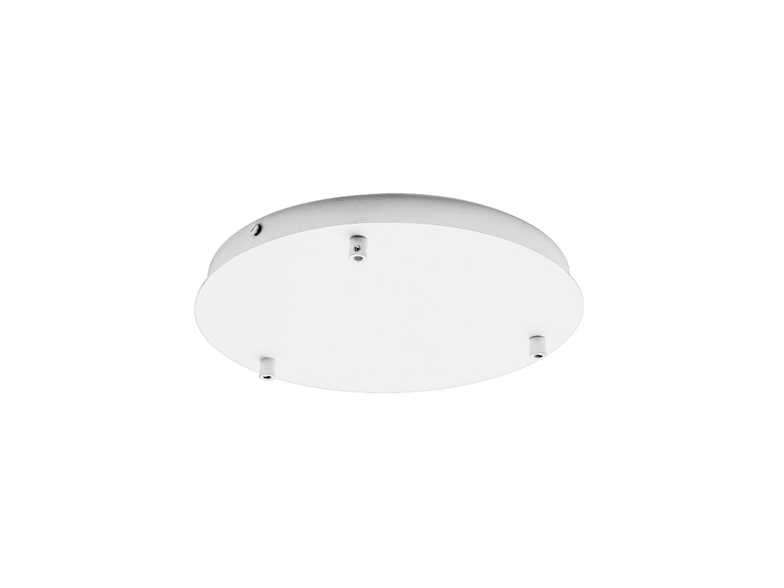 Rosetón de techo Alice IP20 redondo de metal blanco para luminarias suspendidas, base de techo moderna, conexión de 3 orificios, fácil instalación Gea Luce