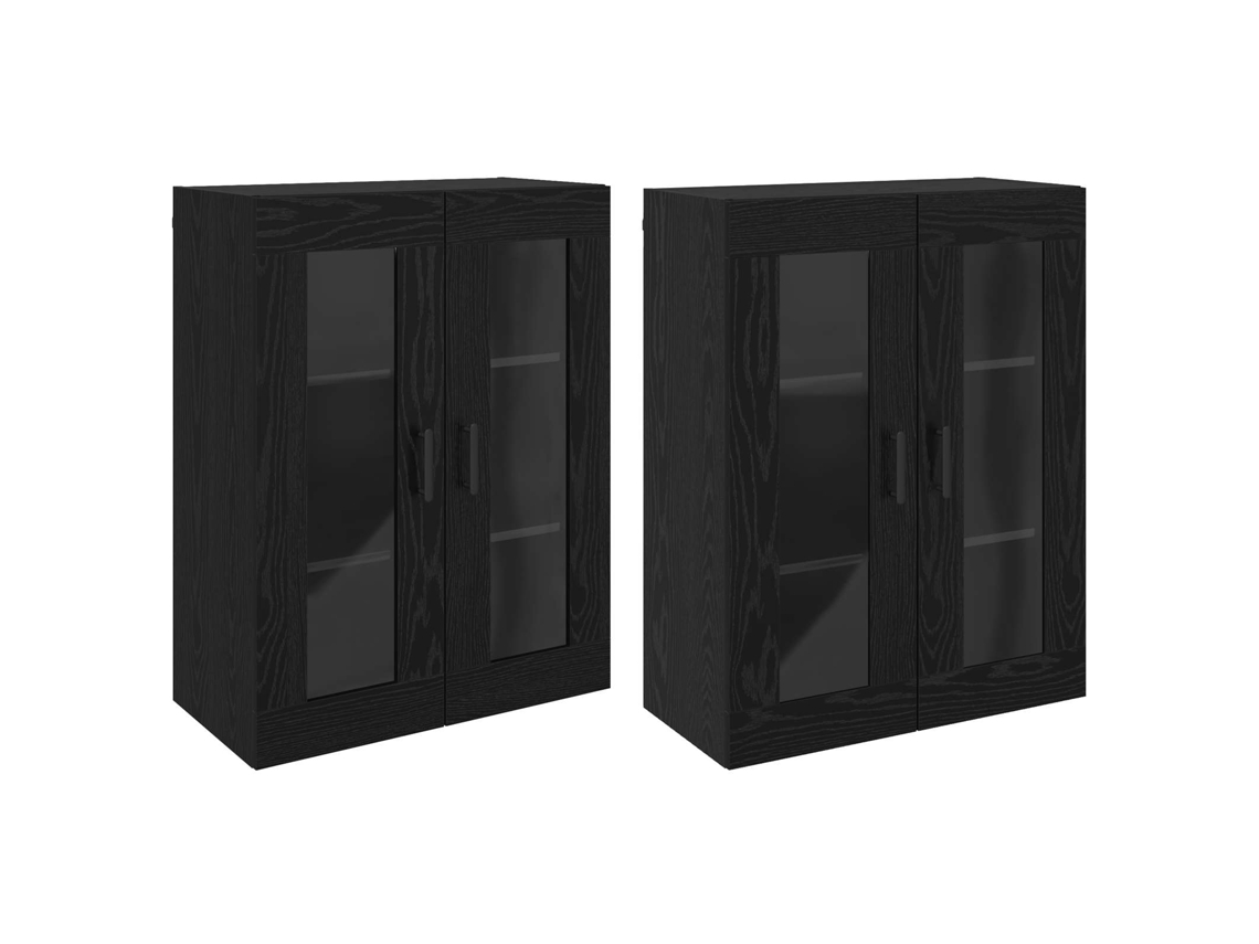 Armarios de pared 2 piezas Roble Negro MAISON EXCLUSIVE