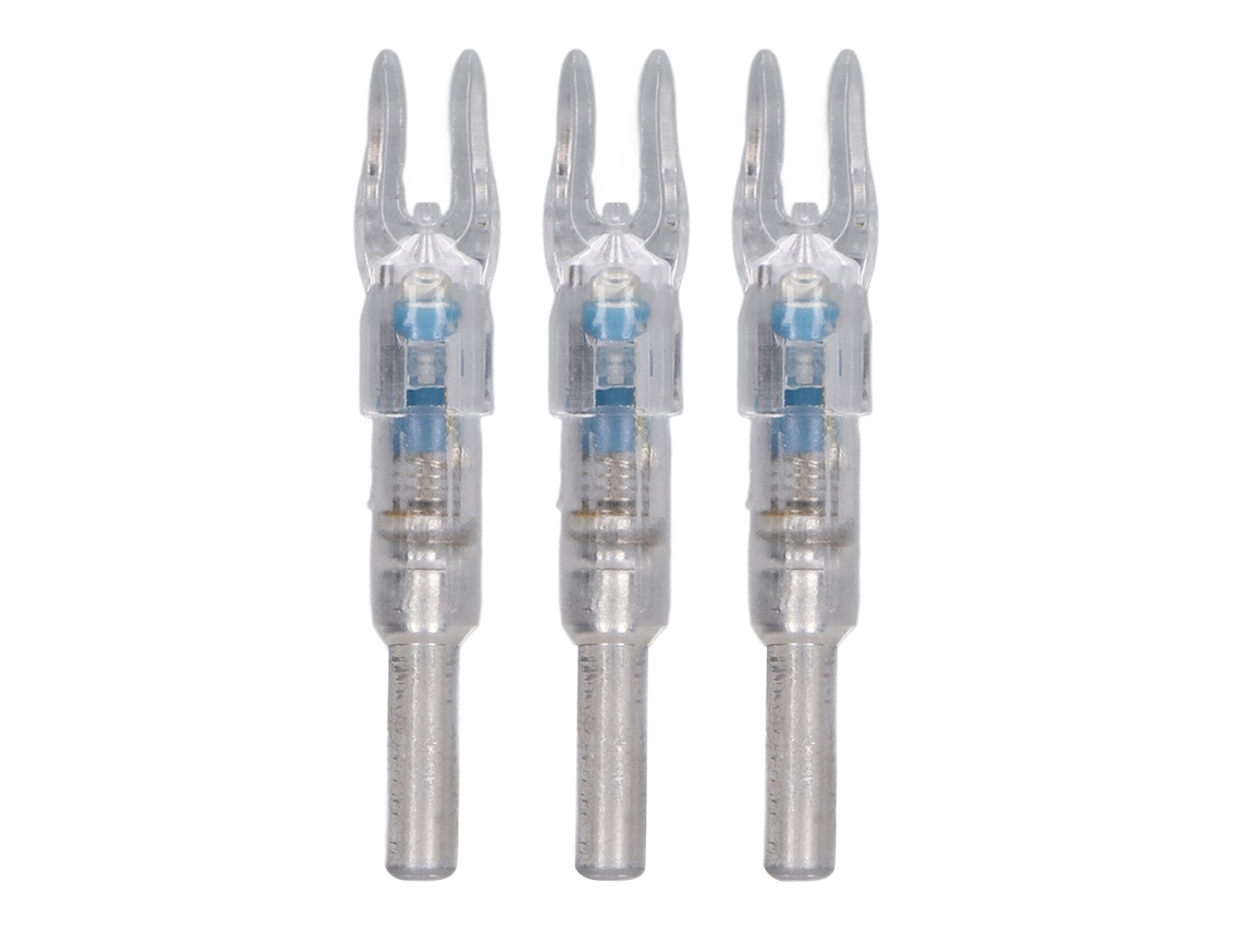 2026-3pcs Nocks Iluminados Para Flechas 6.2mm Diámetro Interno Automatico Luminoso Cola De Flecha Azul Para Exterior