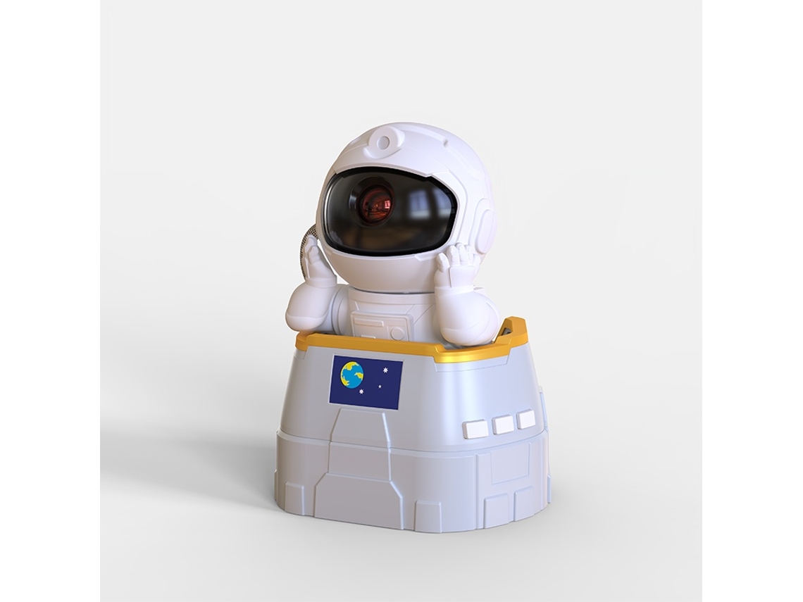Proyector de galaxias con altavoz Bluetooth, proyección de nebulosa de techo ajustable 360° (blanco)