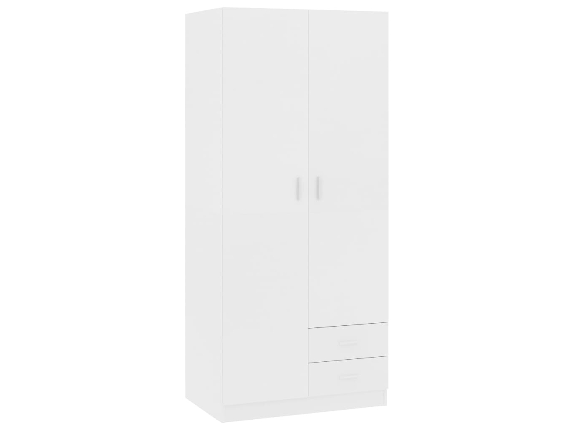 Armario 80x52x180 cm Derivados de Madera Blanco MAISON EXCLUSIVE