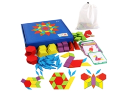 Ats-bloques De Madera De Formas Geométricas 155pcs Juego De Puzzle Educatsivo Temprano Divertido E Innovador Para Niños Regalo