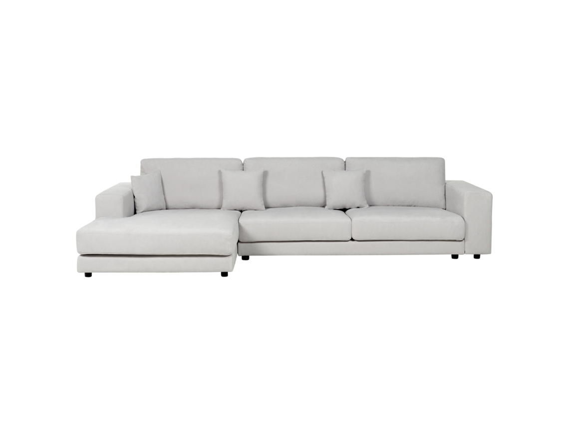 Sofá esquinero BELIANI Lofoten de Poliéster Gris 350x187x86