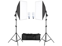 Kits de iluminación para fotografía, iluminación con softbox, sistema de iluminación profesional, bombillas OEM de 45 W