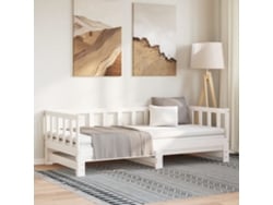 Sofá Cama Nido Madera Maciza De Pino Blanco 80x200 Cm