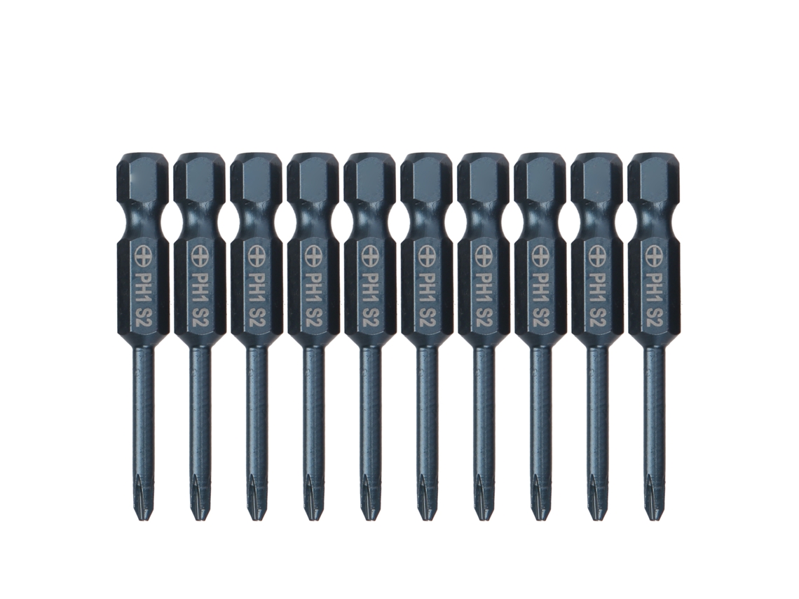 Conjunto de 10 pontas de parafusadeira cruzada S/MARCA