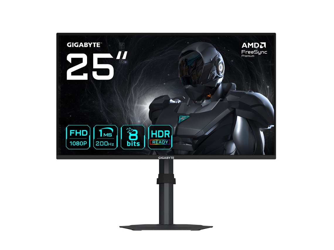 Monitor para juegos Gigabyte G25f2 de 24,5 pulgadas FHD - 1920 x 1080, 200 Hz, 1 ms, 300 cd/m2, DisplayHDR 10, HDMI 2.0, DisplayPort 1.4
