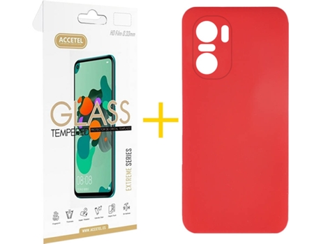 Carcasa + Protector de Pantalla para Xiaomi MI 11I ACCETEL Rojo