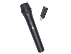 Micrófono inalámbrico universal VHF Micrófono inalámbrico ABS Plástico Negro Micrófono receptor USB portátil profesional para cantar Discurso Pra Gusshious