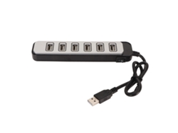 Concentrador Usb De 7 Puertos, Concentrador De Datos Usb De Alta Velocidad Abs Para Portátil Y Pc