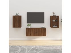 Estantería/Muebles de TV de Pared 2 Pzs 40X34,5X60 Cm Roble Marrón