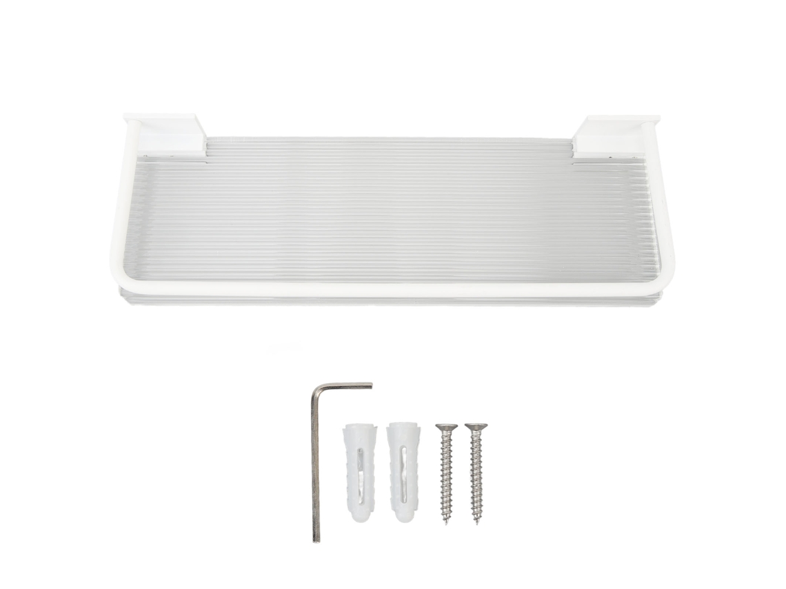 Estantes flotantes para baño de 30 cm, sin perforaciones, de aluminio acrílico, para montar en la pared, sin pestillo
