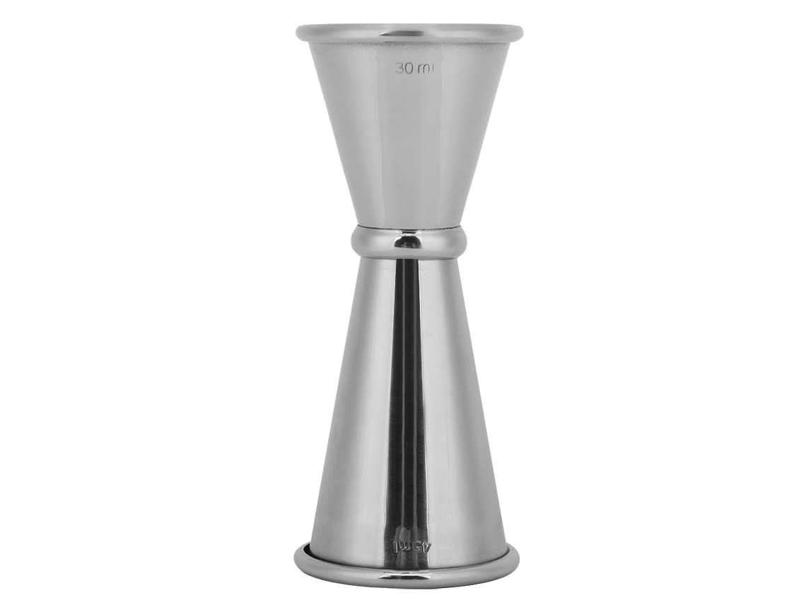 Vaso medidor para bar de 30/45 ml en acero inoxidable | Sin marca