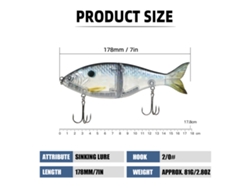 Lures De Pesca Glider Taruor 178mm Bait Articulado Hard Swimbait Con Anzuelos Triples