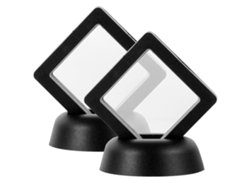 Vitrina Colgante Para Monedas Conmemorativas, 2 Tapas, Transparente, Marco Colgante Con Medallas Y Fichas, Negro.