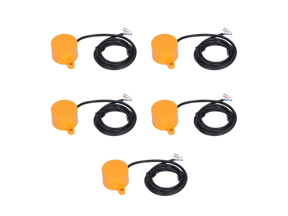 5pcs Sensor De Proximidad Circular Pnp Normalmente Abierto 10-36vdc Ip65 Detección De Distancia