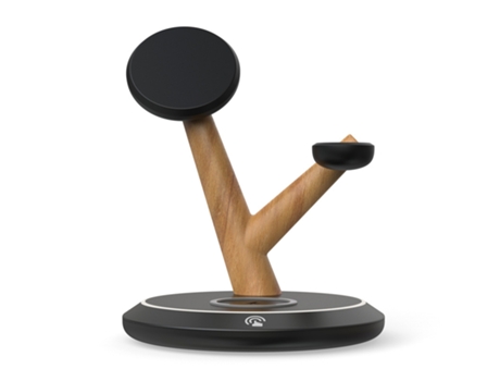 Soporte de carga inalámbrico magnético, base de carga rápida 4 en 1 de 15 W, para iPhone/Apple Watch/AirPods, negro CHRONUS