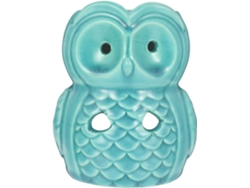 Difusor De Aromas De Cerámica Grande Con Forma De Búho Azul, Quemador De Fragancias Decorativo Y Creativo, Lámpara