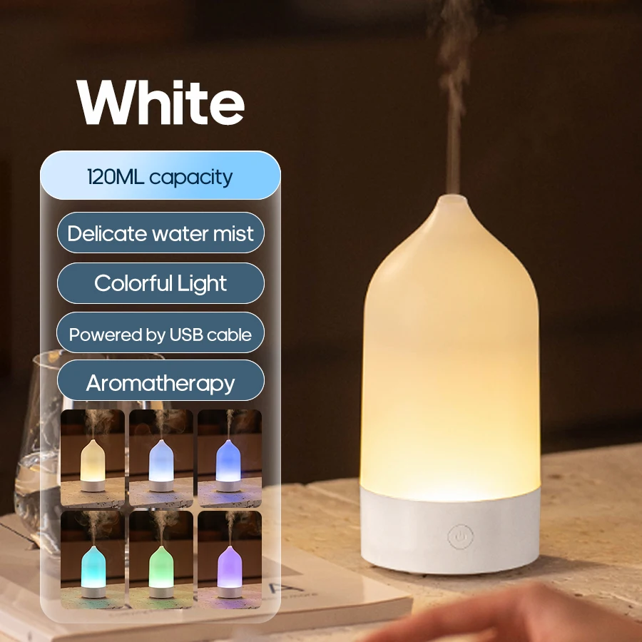Humidificador de aire MDUG portátil y silencioso de 120 ml para dormitorios y hogares.