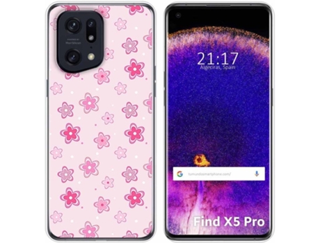 Carcasa para Oppo Find X5 Pro 5G TUMUNDOSMARTPHONE Dibujos Flores Multicolor