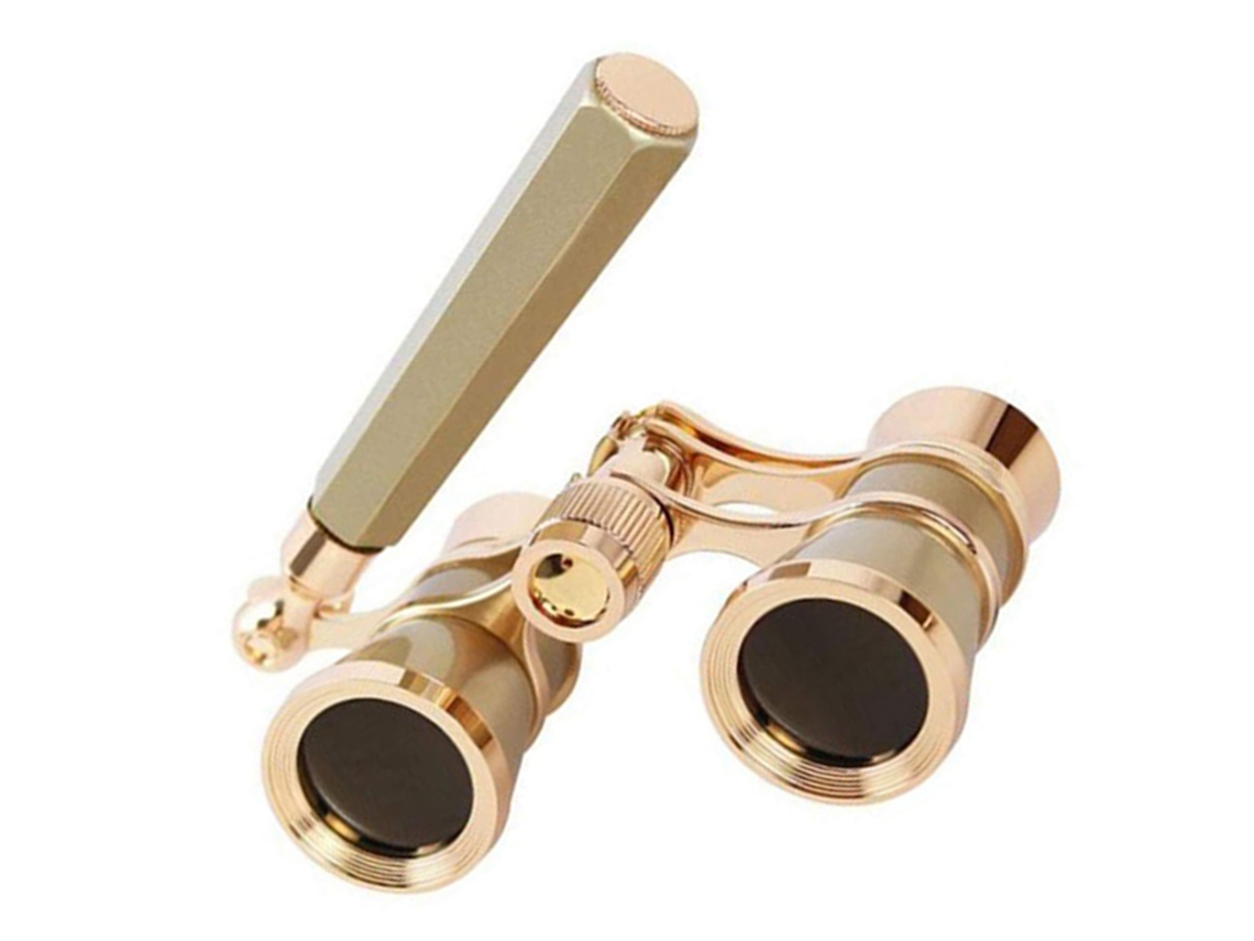 Prismáticos Mini De Metal Ligeros 3x25 Con Mango Plegable Para Espectáculos, Conciertos Y Observación.