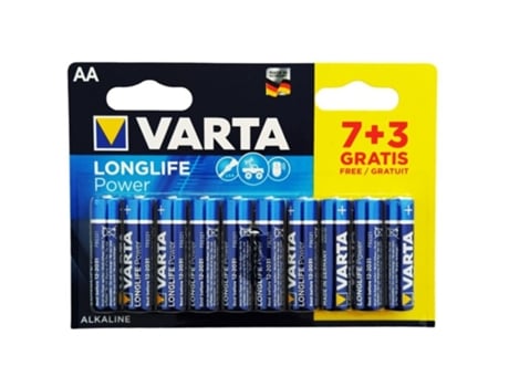 BATERIA ALCALINA VARTA LONGLIFE POWER AA LR6 10 UNIDADES