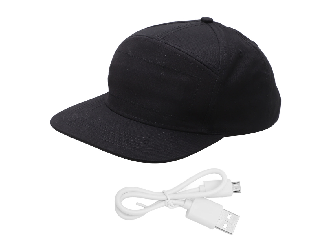 Gorra Led Con Control Por Aplicación Bluetooth Para Ciclismo Y Running, Cubierta Con Pantalla Led Inalámbrica, Negra