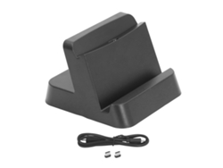 Estação De Carregamento Portátil Para Ps5 Portal Controle Stand Dock Carregador Abs Preto