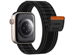 Correa de nailon trenzado XIAOMOYU para Apple Watch de 42/41/40/38 mm con cierre de velcro ajustable.