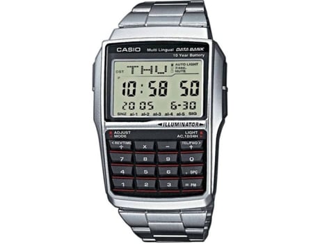 Reloj CASIO Databank DBC-32D-1ADF (Acero Inoxidable - Negro y Plateado)