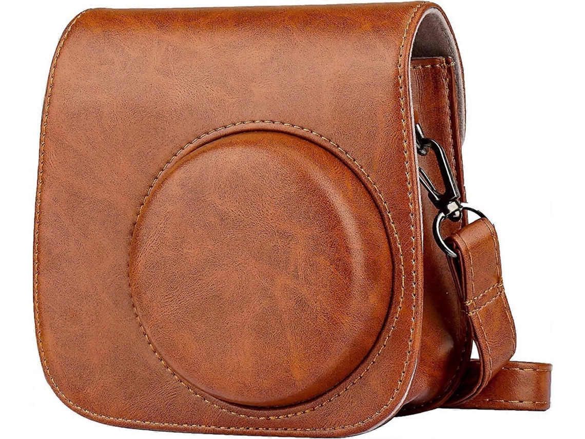 Bolso de piel sintética para Fujifilm Instax Mini 11/9/8 con correa ajustable - Marrón