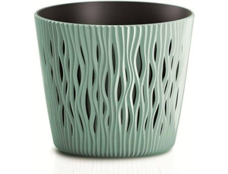 Maceta PROSPERPLAST Sandy Round (Verde - 12.8 x 12.8 x 11.1 cm)