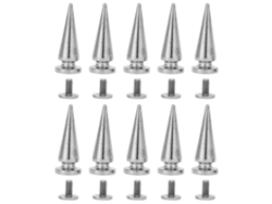 10 Juegos De Remaches De Cobre Con Tornillo De 10*26 Mm Para Manualidades De Bolsos, Zapatos Y Cuero (plateado)